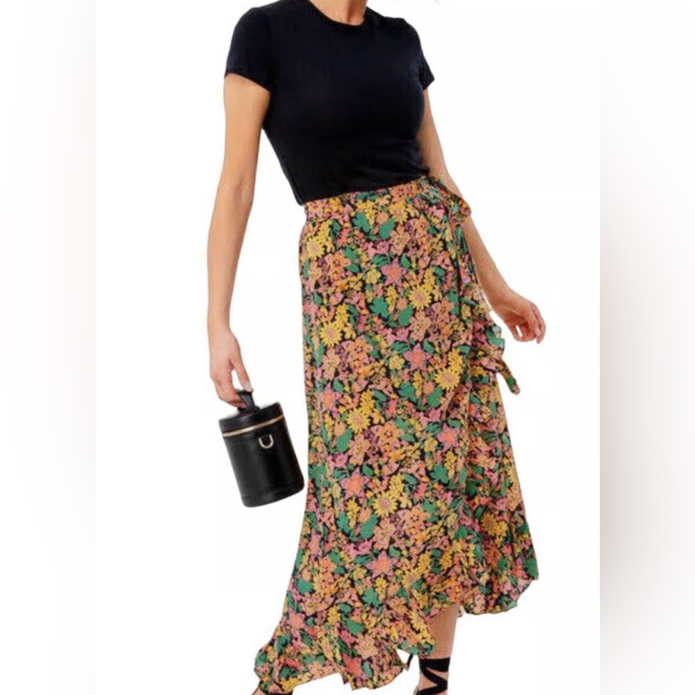 Banjanan  floral wrap skirt